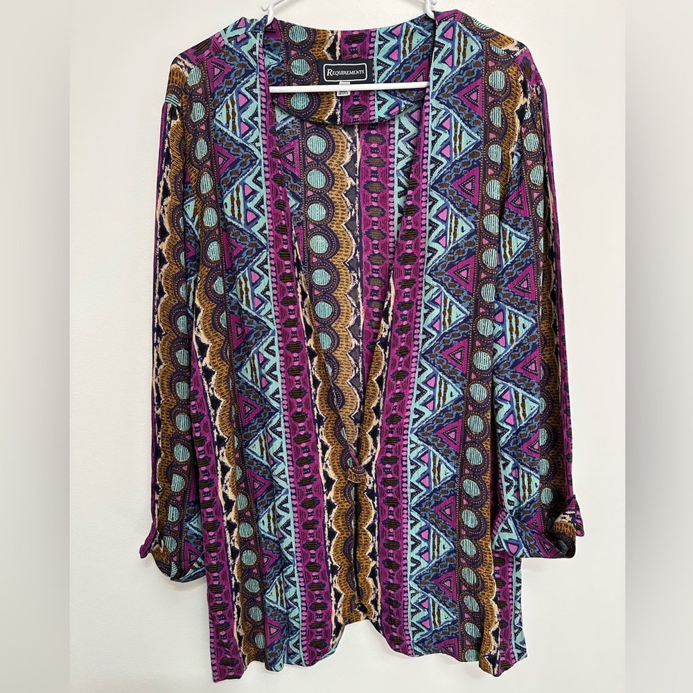 Vintage Requirements Bohemian One Button Long Sleeves in Size Small